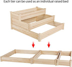 Yaheetech 3 Tier 47 x 47 x 22in Raised Garden Bed Horticulture Outdoor Elevated - Image 3