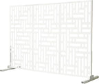 Oakland Living 6 ft. X 4 ft. White Freestanding Metal Privacy Screen Room - Image 4