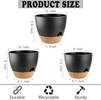 Large Self Watering Planters Plant Pots Outdoor 9/10/12 Inch - Image 2