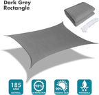 KANAGAWA 14'X14' Dark Gray Custom Size Sun Shade Sail Square UV Block Canopy - Image 2