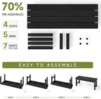 ONBRILL Outdoor Benches Weatherproof, 2-Person Poly Lumber Garden Bench - Image 8