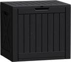 Flamaker Resin Deck Box 40 Gallon Waterproof Outdoor Indoor Storage Box by Flamaker