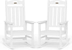 Oversized Rocking Chairs Outdoor Set of 2, High Back Porch Rocker Chair by Suunyn