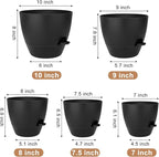 Plant Pots 10/9/8/7.5/7 Inch Self Watering Pots, Plastic Flower Pots, Nursery - Image 3