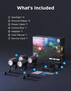 Govee Outdoor Spot Lights 2, IP67 Waterproof Spotlights, Landscape Lights Work - Image 8