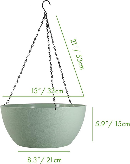 13 inch Large Hanging Planters Plant Pots - Image 2