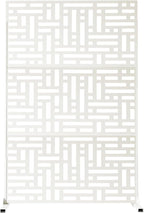 Oakland Living 6 ft. X 4 ft. White Freestanding Metal Privacy Screen Room - Image 3