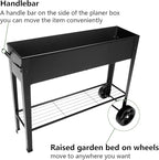 Piksedo Raised Garden Bed, Elevated Planter Metal Plant Box - Image 4