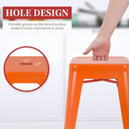 FDW Metal Bar Stools Set of 4 Counter Height Bar Stools 24 Inches Industrial - Image 4