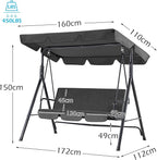 AECOJOY 3-Seat Outdoor Clearance Porch Swings - Image 2