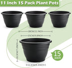 15 Pack 11 Inch Plant Pots - Image 2