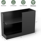 Metal Large Planter Box 30" L x 12" W x 24" H, Heavy Duty Tall Rectangle - Image 2