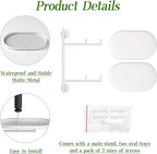 Window Rotating Plant Stand Shelf Indoor White Metal Floating Shelves 2-Tier - Image 4