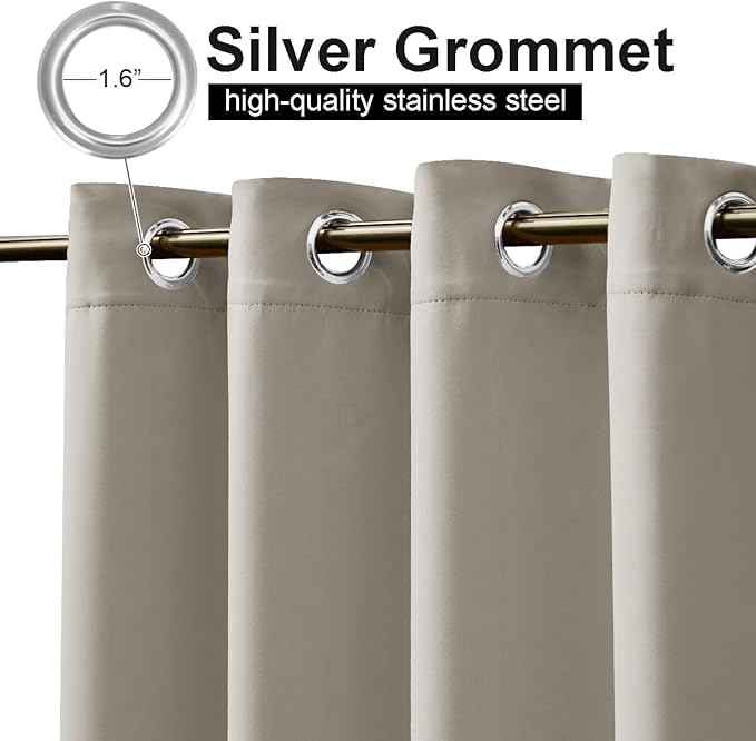 NICETOWN 2 Panels Gazebo Curtains Outdoor Waterproof & Windproof, Top and - Image 3