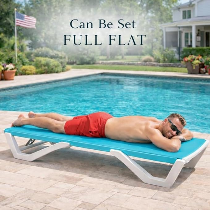 Kozyard Outdoor Chaise Lounge Chair, Full Flat Adjustable Patio Lounger - Image 8