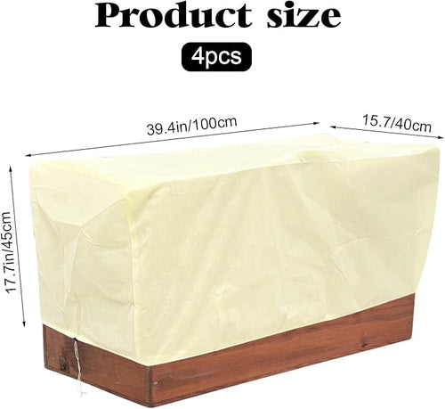 4 Pcs Rectangular Planter Box Cover Freeze Protection, Flower Box Covers Winter - Image 2