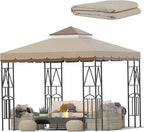 10x10 Canopy Replacement Top Double Tiered Gazebo Cover by Unknown
