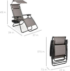 Best Choice Products Folding Zero Gravity Outdoor Recliner Patio Lounge Chair - Image 3