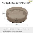 Easy-Going Heavy Duty 600D Outdoor Daybed Cover 75 Inch UV Resistant Patio - Image 2