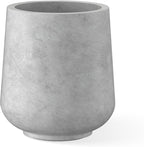 Kante 15.3" Dia Round Concrete Planter, Outdoor Indoor Large Plant Pots by Kante