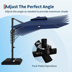 Garvee 10 ft Solar Lights Cantilever Patio Umbrella - Image 5
