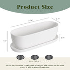 E-liu Oval Ceramic Planter Pot - Image 2
