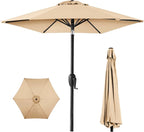 Best Choice Products 7.5ft Heavy-Duty Round Outdoor Market Table Patio Umbrella by BestChoiceProducts