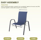 UDPATIO Patio Chairs Set of 4, Stackable Outdoor Dining Chairs - Image 7