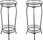 2-Pack Plant Stand Indoor Outdoor, Tall Black Metal Rustproof Stable Plant - Image 7