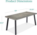 Best Choice Products 6-Person Indoor Outdoor Acacia Wood Dining Table, Picnic - Image 2