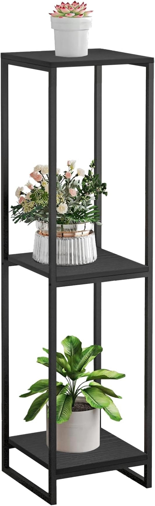46" Tall Plant Stand Indoor, 3-Tier Modern Plant Shelf, Corner Flower Pot by GreenLivingSpaces
