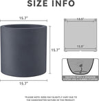 Kante 15.7" Dia Round Concrete Planter, Modern Style Large Cylindrical Plant Pot - Image 3