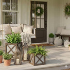 Autumn Alley Farmhouse Front Porch Planters Set of 2 Stand - Image 2