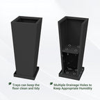 Tall Outdoor Planters Set of 2, 24 inch Tall Planters - Image 6