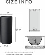 Kante 23.6 Inch Tall Cylindrical Planter, Large Round Plant Pots - Image 2