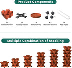 Strawberry Vertical Planter, 5 Tiered Stacking Garden Tower, Stackable Herb - Image 8