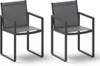 Outdoor Dining Chairs Set of 2, Aluminum Patio Dining Chiars by Oasbira