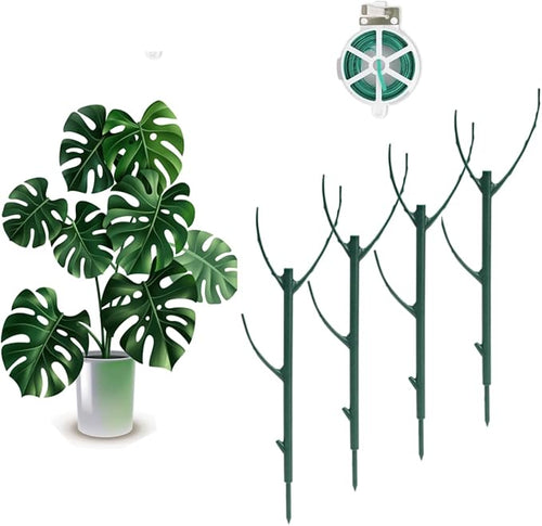 4 Pack Stackable Monstera Plant Support Stakes, 29inch Climbing Plant Sticks by YOYOKIT