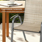 MAMIZO Patio Dining Chairs, Stackable All Weather Teslin Chair, Heavy Duty - Image 8