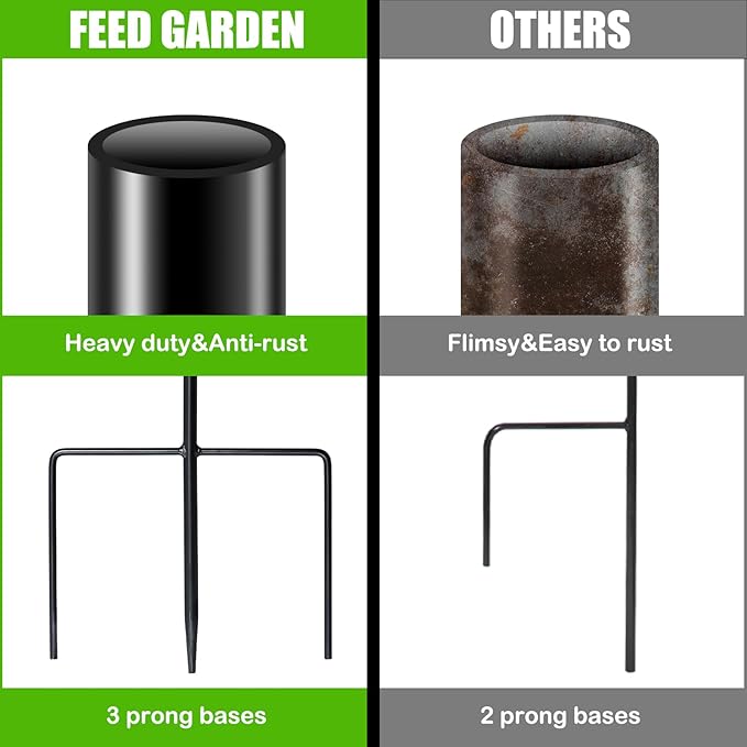 FEED GARDEN Adjustable 32 Inch Shepherd Hooks Rust Resistant Steel Shepard Hooks - Image 3