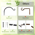 Mkono 8 Inch Plant Hangers Hanging Plant Bracket Wall Post Hooks Indoor Outdoor - Image 4