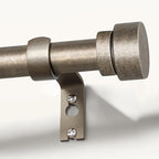 Retro Silver Curtain Rods for Windows 48 to 84 Inches Adjustable Length Heavy by Unknown