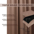 NICETOWN Waterproof Weighted Outdoor Curtains Grommet Top & Bottom 2 Panels - Image 4