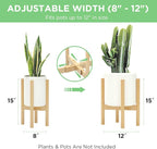 MUDEELA 2 Pack Indoor Plant Stands, 2 Tier Tall Plant Stand 30 inches, Mid - Image 2