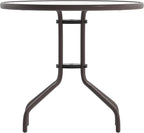 Flash Furniture Bellamy 31.5'' Round Indoor/Outdoor Tempered Glass Metal Frame - Image 10