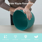 12 Inch Large Plant Pots for Indoor or Outdoor Plants, Wide Water Ripples - Image 4
