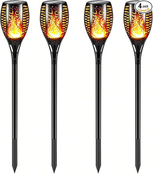 4 Pack Outdoor Solar Flame Light, Solar Lights Outdoor by Unknown