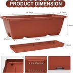 Window Box Planter, 6 Packs 17 Inches Rectangle Planters Box - Image 3