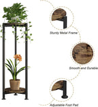 Plant Stand Indoor Corner Tall 2 Tier Metal Modern Flower Storage Plant Shelf - Image 5