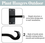 Qiang Ni Bird Feeder Hanger: 8-Inch Wall-Mounted Plant Bracket Outdoor - Image 7